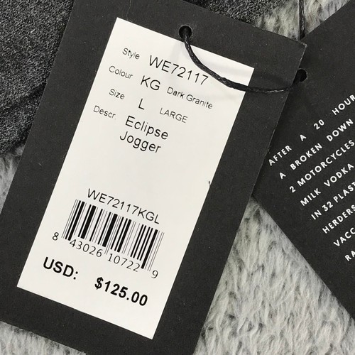 Naadam Jogger Womens Large Eclipse Jogger Sweatpants Dark Gray Silk Casual A4534 - Picture 8 of 12