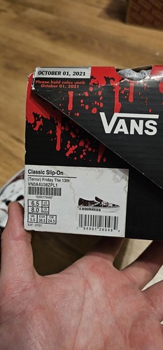Vans House Of Horror Friday The 13th Slip On Uk Size 5.5 - Picture 12 of 16