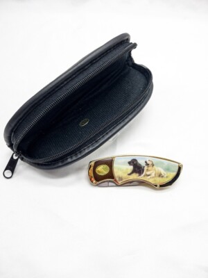 Franklin Mint Collector s pocket knife  2 Dogs  24