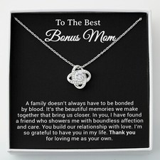 To My Bonus Mom Necklace, Gift from Daughter Son, Step Mom Gift, Mother's Day