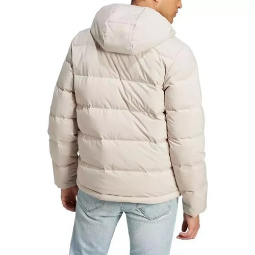 Adidas Helionic Hoody Down Coat Padded Cream Beige Jacket Size M - Picture 3 of 4