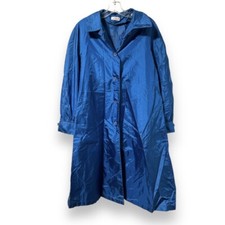 Vintage 80s The Totes Coat Bright Blue Rain Jacket Nylon Trench Women’s Size 4