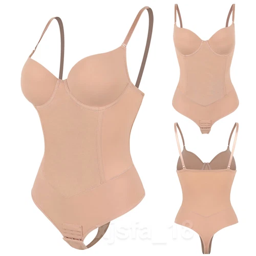 Seamless Bodysuit for Women Tummy Control Shapewear Sculpting Thong Body Shaper - Picture 37 of 62