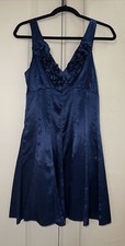FOREVER 21 Womens Size M Silky V Neck Sleeveless Dress With Flower Decals