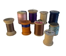 Wood Spools Set of 9 #44
