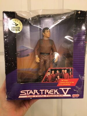Vintage 1989 Star Trek V The Final Frontier Mr. Spok 7.5'' Actionfigur
