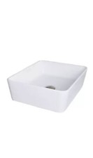 Vigo VG04003 White Sirena 18" Matte Stone Bathroom Vessel Sink