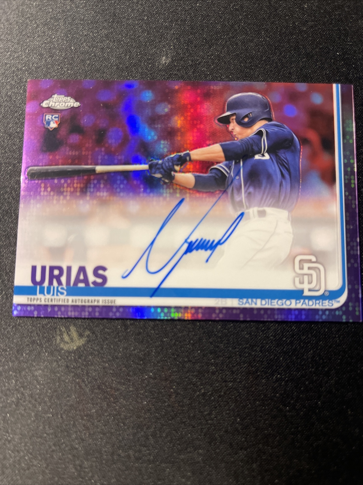 2019 Luis Urias Topps Chrome Purple Auto Refractor RC /250 Padres Brewers 🔥🔥🔥
