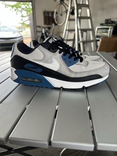 Nike Air Max 90 Men's US 7.5 White Blue - Picture 2 of 6