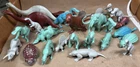 LOT 25 Vintage 1960s Marx Dinosaurs Prehistoric T-Rex Mammoth 54mm