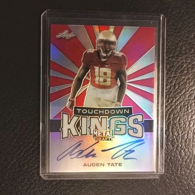 #10/10 Auden Tate Rookie Auto Pink 2018 Leaf Metal Draft FSU Bengals