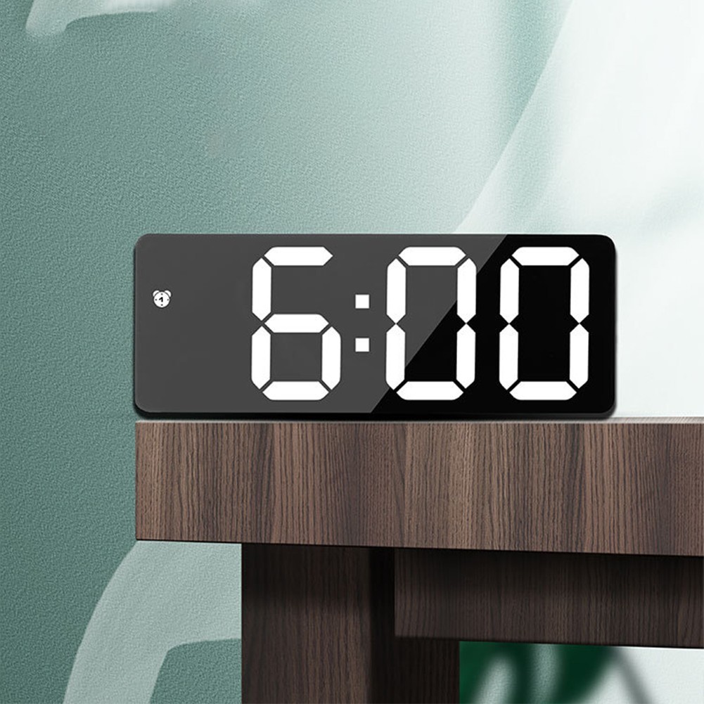 for Smart Digital Alarm Clocks for Bedrooms, LED Screen, Snooze, Dimmable,