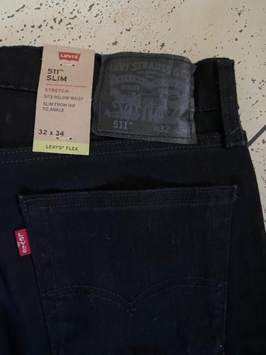 Men's NEW Levi 511 slim jeans in black and blue - 2 pairs - size 32X34 - Bild 5 von 9