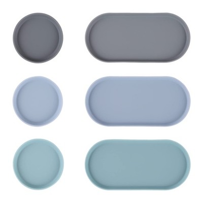 Mini Silicone Trays โ  Set Of 6 Easyclean Organizers For Bathroom Kitchen De...
