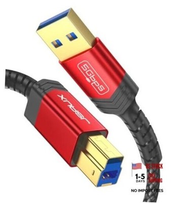  USB 3.0 Printer Cable, Type A Male to B 3.0 Male (10ft/3M) USB 3.0 3m Black