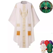 Catholic Priest Celebrant Chasuble Clergy Chasuble Father Mass Vestments & Stole