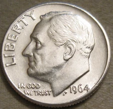 SELLING AS SHOWN - 1964 D ROOSEVELT DIME *** 90% SILVER *** 563