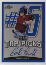 2019 Leaf Metal Draft Top Picks Blue 14/30 Corbin Carroll #TP-CC1 Auto 4al