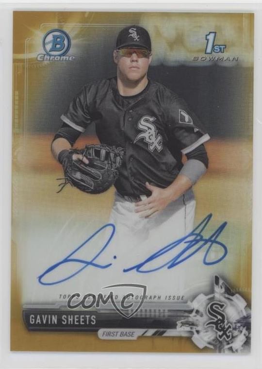 2017 Bowman Draft Chrome Pick Gold Refractor 11/50 Gavin Sheets Auto 02l6