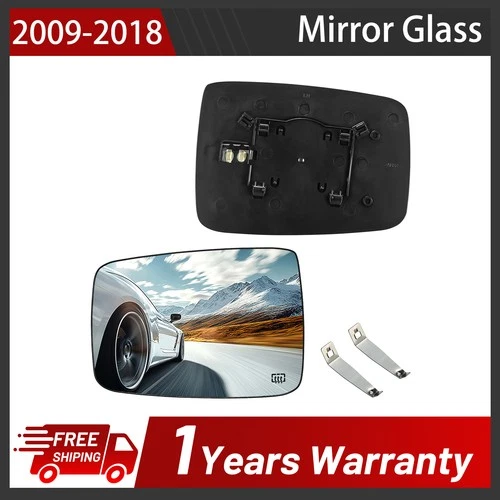Mirror Glass Set For 2009 2010-2018 Dodge Ram 1500 Power Heated Driver Side Rear