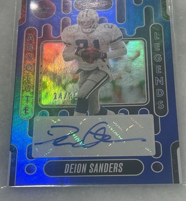 2024 Panini Absolute Legends Deion Sanders #'d /35 Autograph Dallas Cowboys NFL