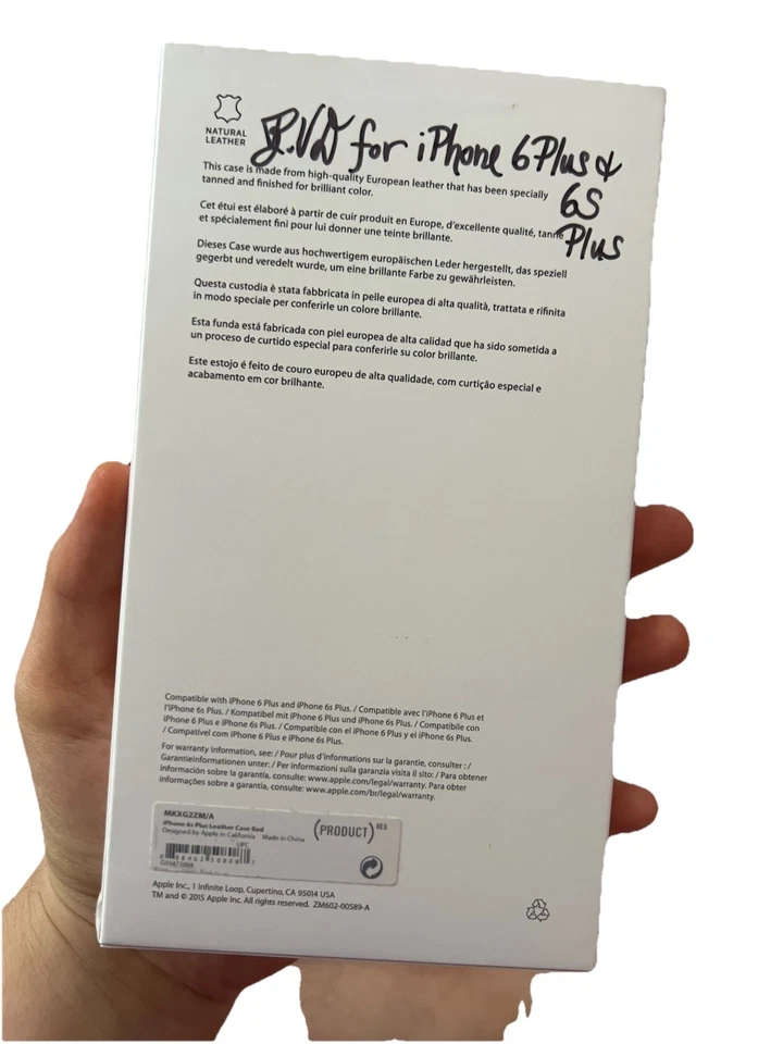 Auténtico Apple iPhone 6-Plus o 6s-Plus ~ Funda de cuero (PRODUCTO) ROJO ~ Bonito Foto 2 de 3