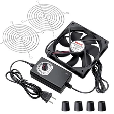 120mm x 25mm AC Powered Computer Fan with AC Plug 110V 120V 220V 240V ...
