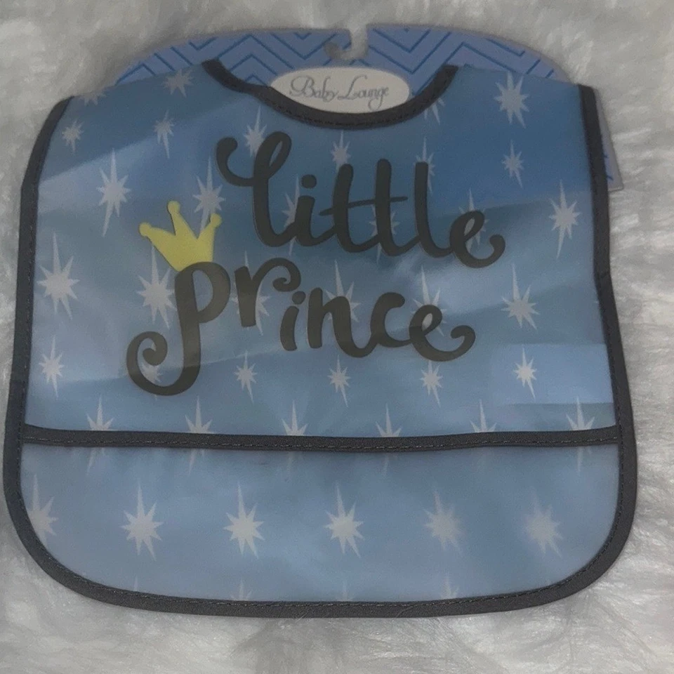 Juego de babero y utensilios Disney Baby Mickey Mouse azul gris pequeño babero salón Foto 3 de 4