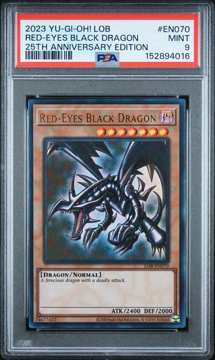 遊戯王　真紅眼の黒竜　LOB-070　PSA9 PSA 9 Red-Eyes Black Dragon LOB-EN070 (Ultra Rare) 25th