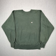 Vintage 90s Champion Reverse Weave Sweatshirt Mens Large Green Made in USA