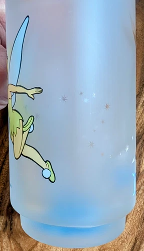 Tinker Bell Disneyland Resort Glass Stein/Mug Disney Parks Frosted Glass Vintage - Picture 3 of 9