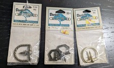 3 Packs Vintage Darice Craftwood Metal Craft Rings NOS 4 Rings Total