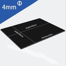 Black ABS Plastic Sheets Panel DIY Model Craft 1mm/1.5mm/2mm Thick Size