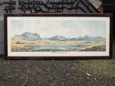 Railway Carriage Print Poster Torridon Hills Wester Ross Scottish Scene Framed