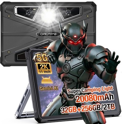 WT1 Pro 5G Rugged Tablet Android 16, 11'' 2K 32GB+256GB 20080mAh Work Tablet