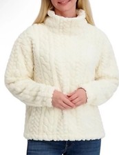Eddie Bauer Cable Ning Ivory Pull Over Sweater Xxl NWOT