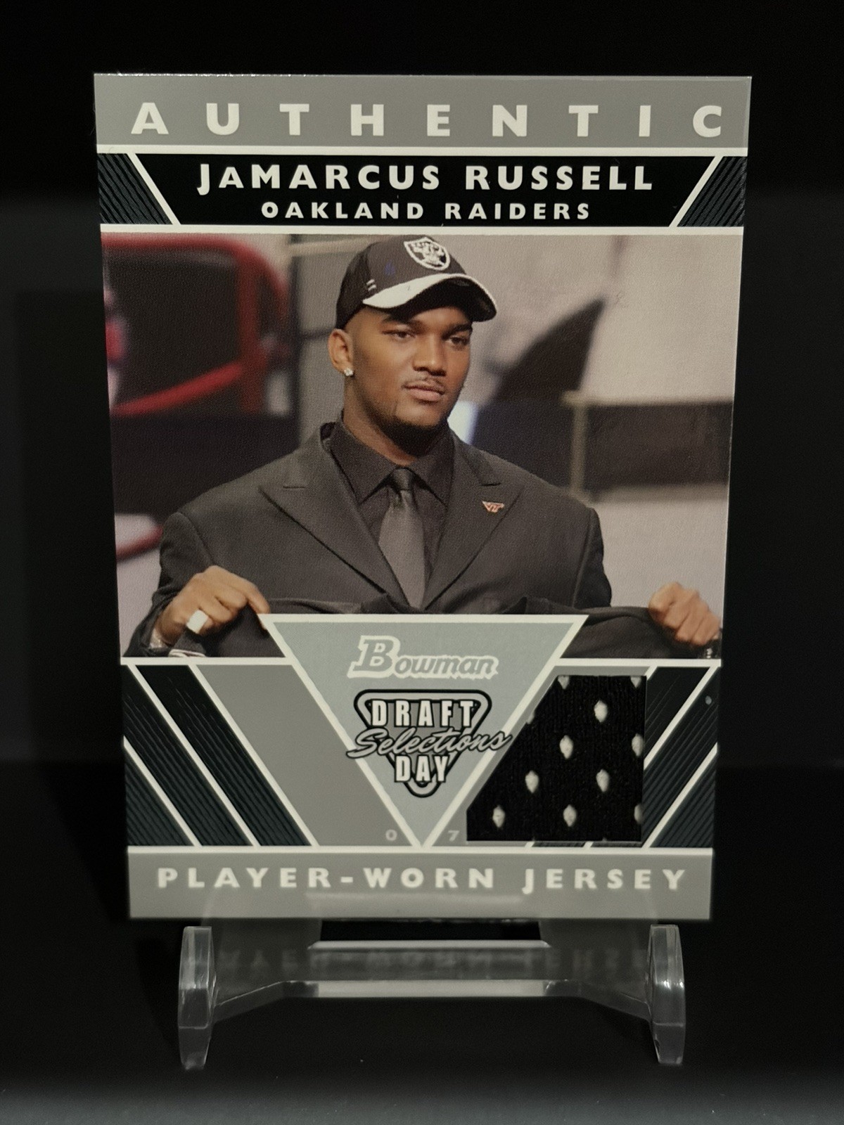 JaMarcus Russell Bowman Draft Day Relics #DJJR Jersey