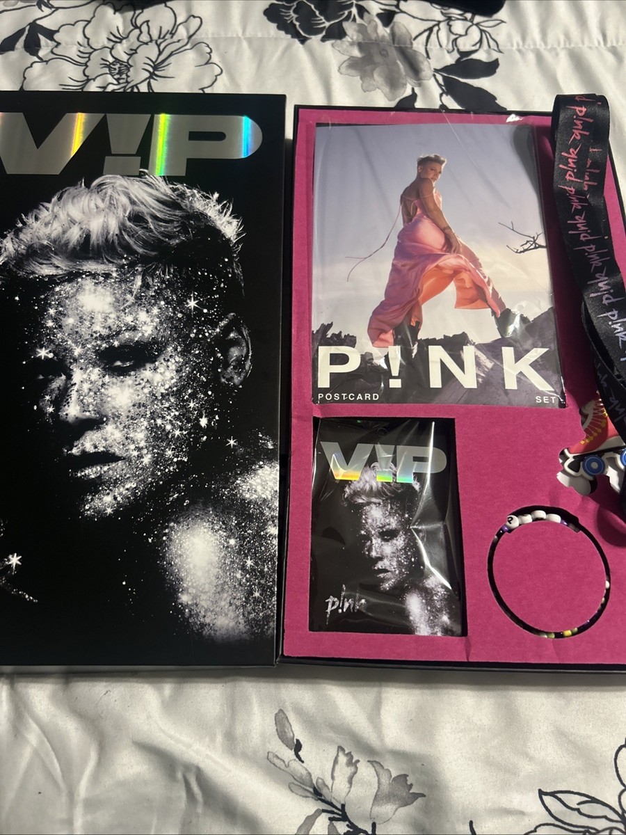 PINK VIP Memorabilia Trustfall 13 Postcards Pass Card Lanyard
