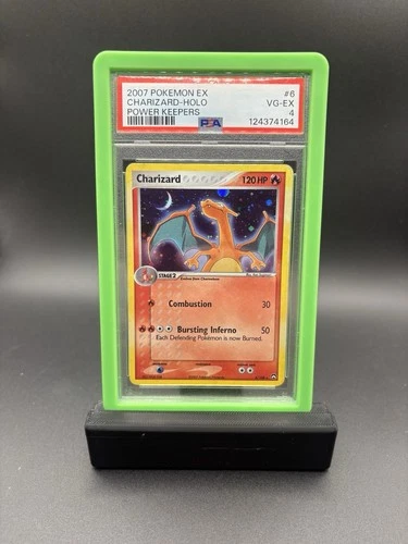 2007 Pokemon Power Keepers EX Charizard Holo #6/108 PSA 4