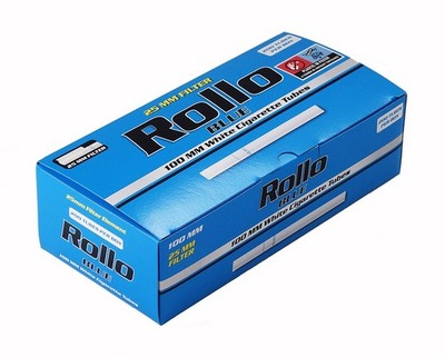 5 Boxen (1000 Hülsen) ROLLO BLUE 100s Filterhülsen, 100mm Hülsen 25mm Filter