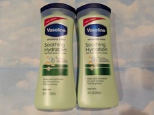 LOT 2 VASELINE INTENSIVE CARE SOOTHING HYDRATION BODY LOTION 10 FL OZ