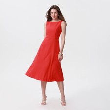 Women's Tailored Midi Dress - A New Day Red L
