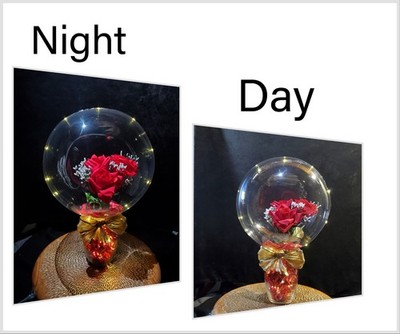 Valentines Day Gift Red Rose Light Balloon Bouquet