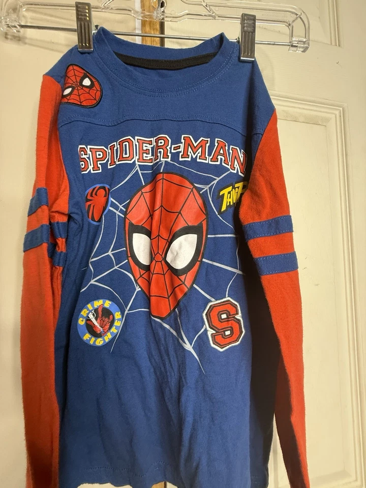 Boys Vintage Spider-Man Long Sleeve T-Shirt Size 6-7 - Image 2 of 4
