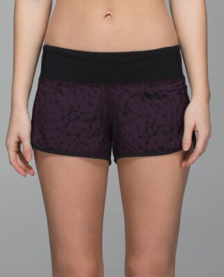 Lululemon Speed Short, Size 6 - Star Crushed Black Cherry (Purple)