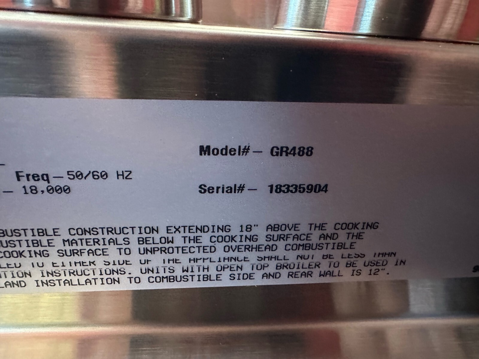 48” Wolf Gas Range GR488 (Used) eBay