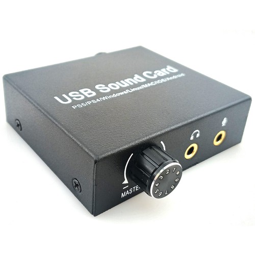 USB Audio Headphone Amplifier Microphone Input PS5 Xbox PC Sound Volume Control - Picture 8 of 8