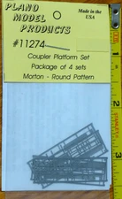 Plano #11274 (HO Scale) Coupler Platform Set Pakage of 4 Sets (Round Pattern)