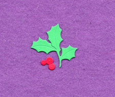 HOLLY  7 Christmas die cuts scrapbook cards