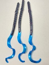10" Ribbon Tail Worms Black-Red w/ Blue Tail      Quantity 10 per bag Swimbaits